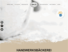 Tablet Screenshot of handwerksbaeckerei-mack.de